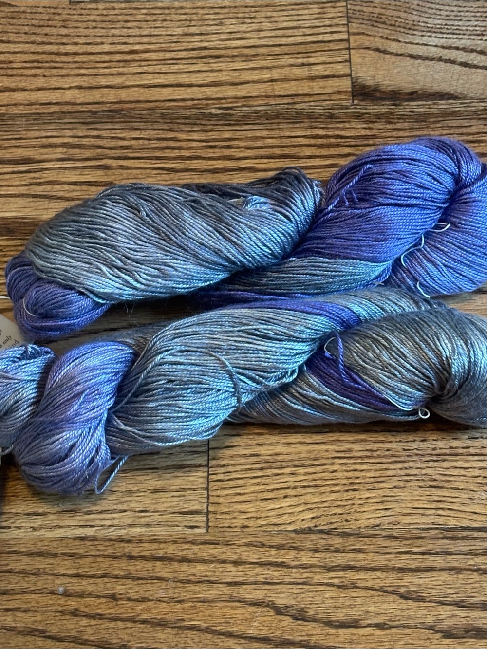 Hand Maiden Yarn Lot of 2 Sea Silk 70% Silk 30% Seacell Blomidon Purple Knit